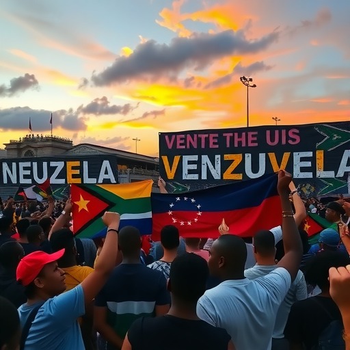 南非民众集会声援委内瑞拉 谴责美国军事干预霸权行径 - 百博资讯