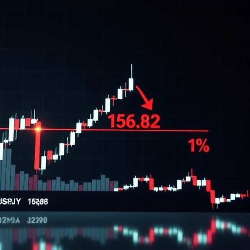 美元兑日元跌幅扩大至1% 报156.82