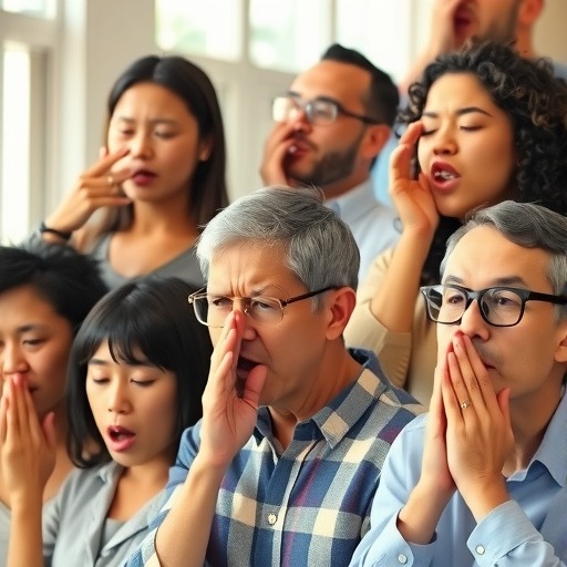 不同人类打喷嚏