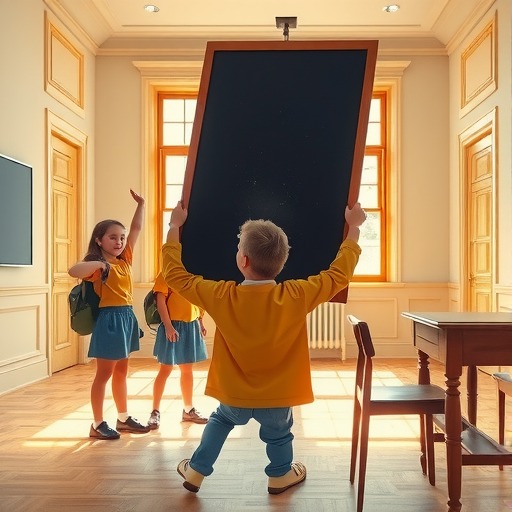 校园惊险瞬间：黑板坠落时的师生情与守护本能