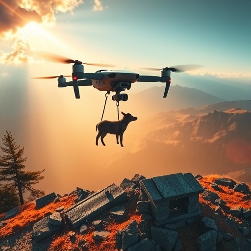 无人机吊运猪羊上山祭祖：当现代科技邂逅传统习俗(图3)