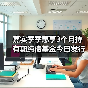 嘉实季季惠享3个月持有期纯债基金今日发行 - 百博资讯