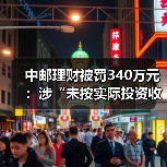 中邮理财被罚340万元:涉“未按实际投资收益情况向投资者支付收益”等七项违规(图3) 金融监管总局处罚中邮理财涉七项违规(图3)