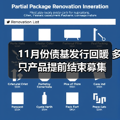 11月份债基发行回暖 多只产品提前结束募集(图1)