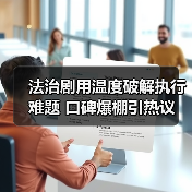 法治剧用温度破解执行难题 口碑爆棚引热议(图4) 《执行法官》口碑爆棚!真实案例展现司法温度,收视破2引热议-玄熵百博咨询(图4)