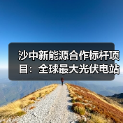 沙中新能源合作标杆项目：全球最大光伏电站如何实现绿色转型？(图3)