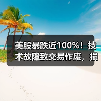 美股暴跌近100%！技术故障致交易作废， - 玄熵百博咨询