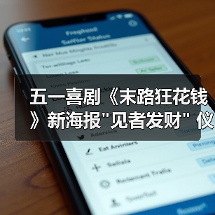 五一喜剧《末路狂花钱》新海报 五一喜剧《末路狂花钱》新海报见者发财 仪式场笑迎财运(图1)