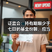 证监会：持有期限少于七日的基金份额，应当收取不低于赎回金额1.5%的赎回费