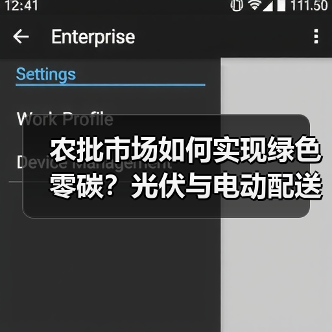 农批市场如何实现绿色零碳？光伏与电动配送破解行业难题