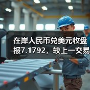 在岸人民币兑美元收盘报7.1792，较上一交易日上涨31点