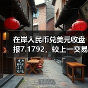 在岸人民币兑美元收盘报7.1792，较上一交易日上涨31点(图4)