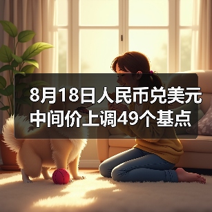 8月18日人民币兑美元中间价上调49个基点