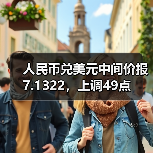 人民币兑美元中间价报7.1322，上调49点(图2)