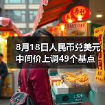 8月18日人民币兑美元中间价上调49个基点(图3) 8月18日人民币兑美元中间价上调49个基点(图3)