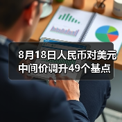 8月18日人民币对美元中间价调升49个基点