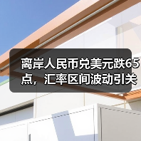 离岸人民币兑美元跌65点，汇率区间波动引关注