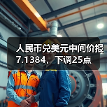 人民币兑美元中间价报7.1384，下调25点(图3)