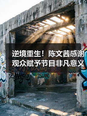 逆境重生！陈文茜感谢观众赋予节目非凡意义
